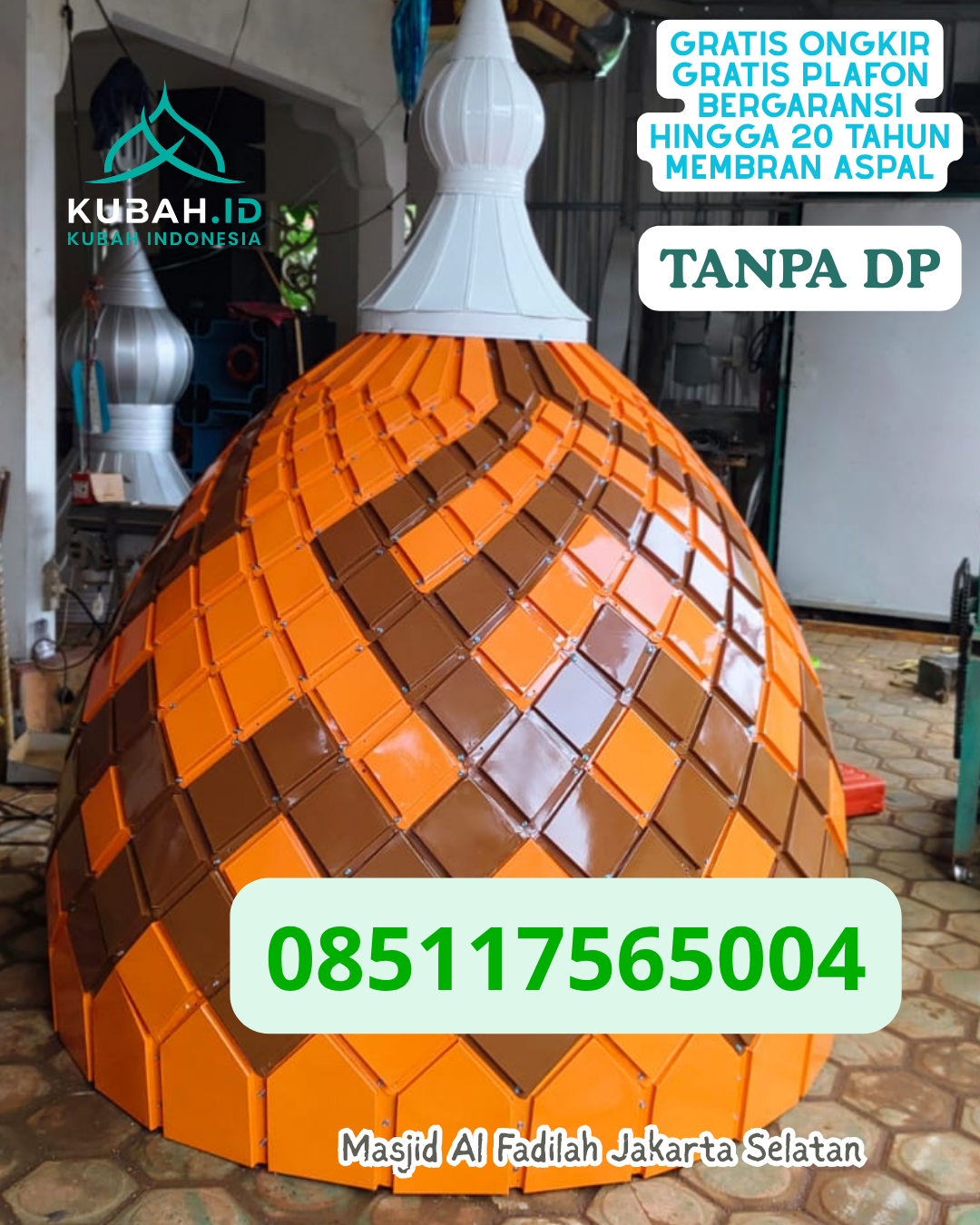 KUBAH MASJID STAINLESS STEEL TAHAN CUACA KEC. TUMPAAN KAB. MINAHASA SELATAN PROV. SULAWESI UTARA WA 085117565004
