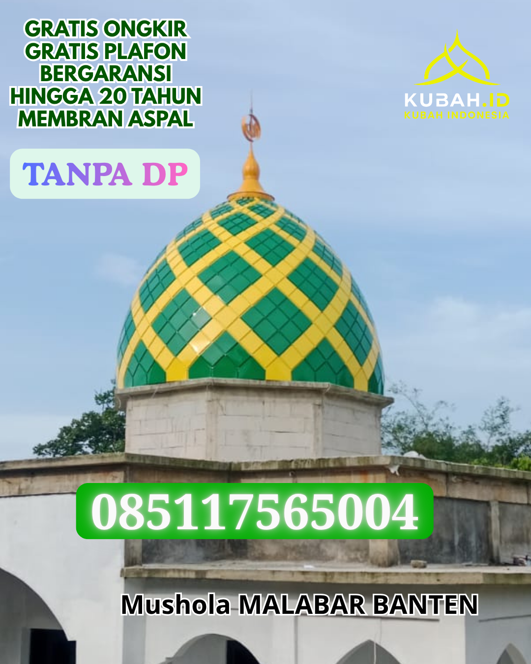KUBAH MASJID STAINLESS STEEL BERKILAU KEC. MANANGGU KAB. BOALEMO PROV. GORONTALO WA 085117565004