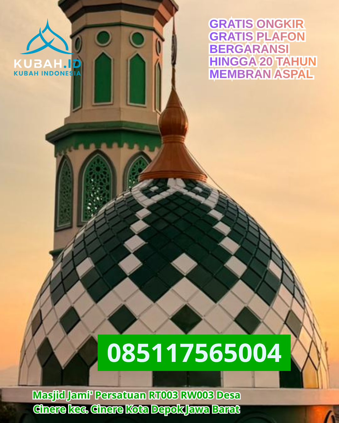 HARGA KUBAH GRC HEMAT BERKUALITAS KEC. SEBATIK KAB. NUNUKAN KALIMANTAN UTARA WA 085117565004