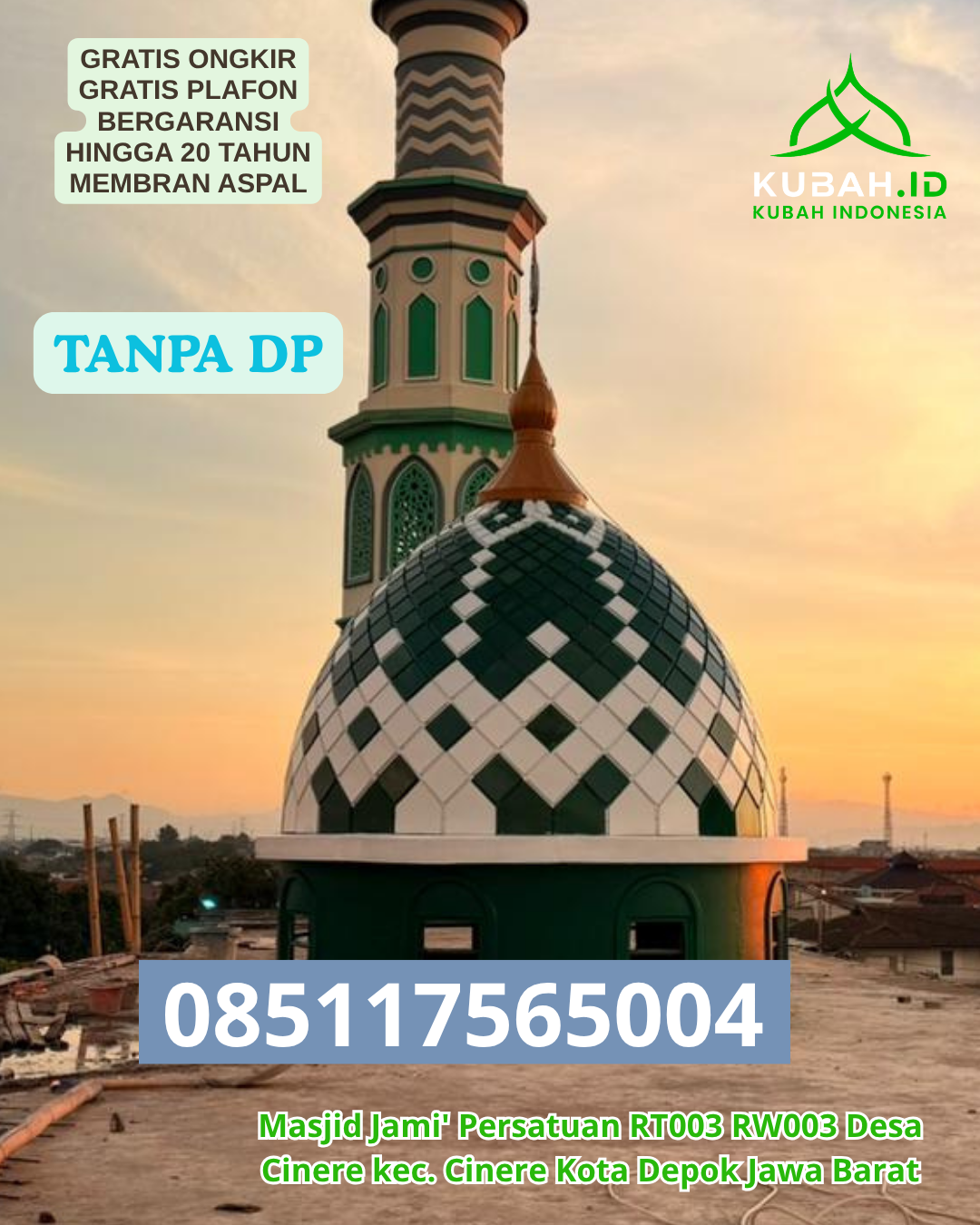 PRODUSEN KUBAH MASJID ENAMEL TERPERCAYA KEC. TABUKAN SELATAN KAB. KEPULAUAN SANGIHE PROV. SULAWESI UTARA WA 085117565004