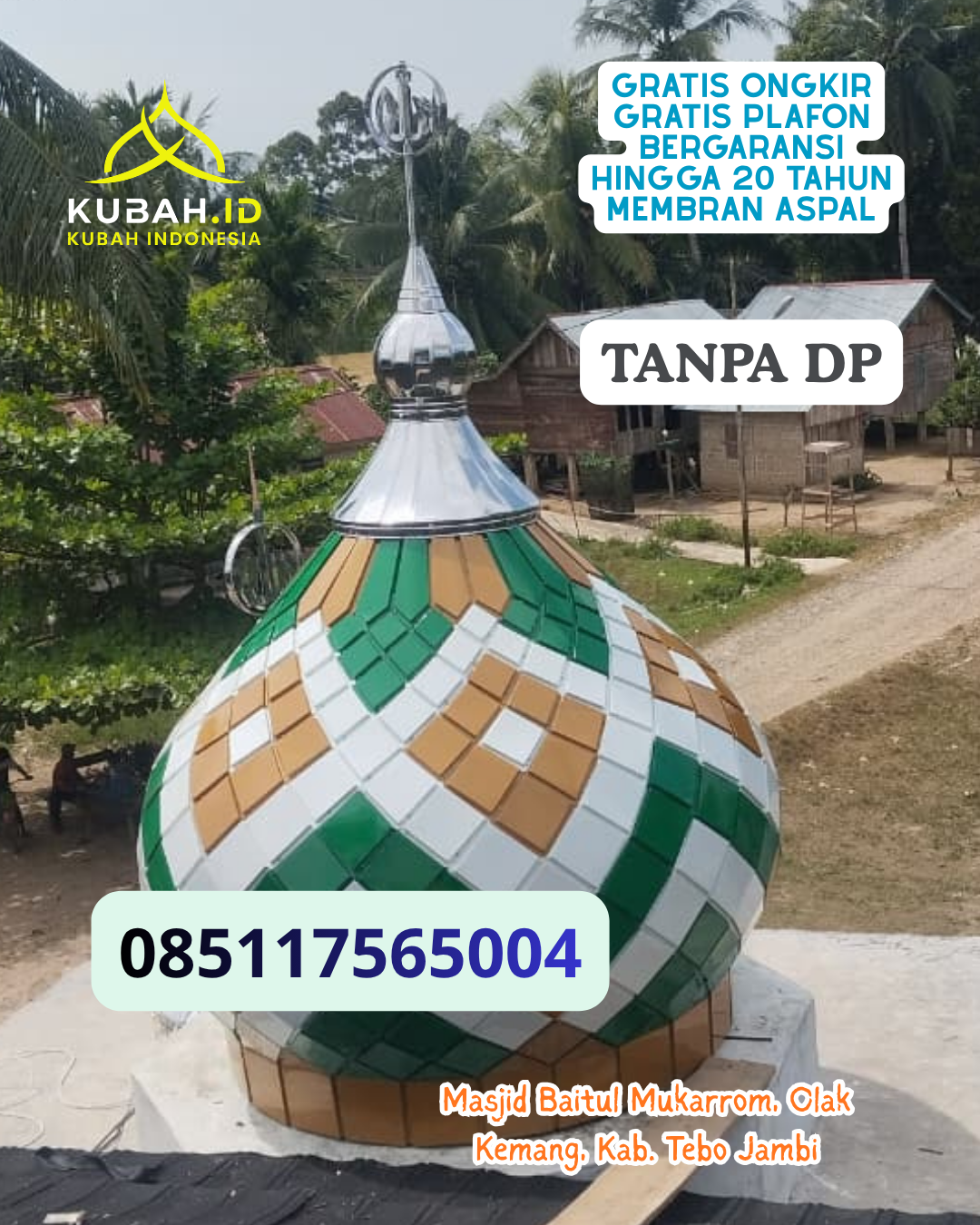 KUBAH MASJID GRC DESAIN ELEGAN KEC. PANDAWAI KAB. SUMBA TIMUR PROV. NTT WA 085117565004