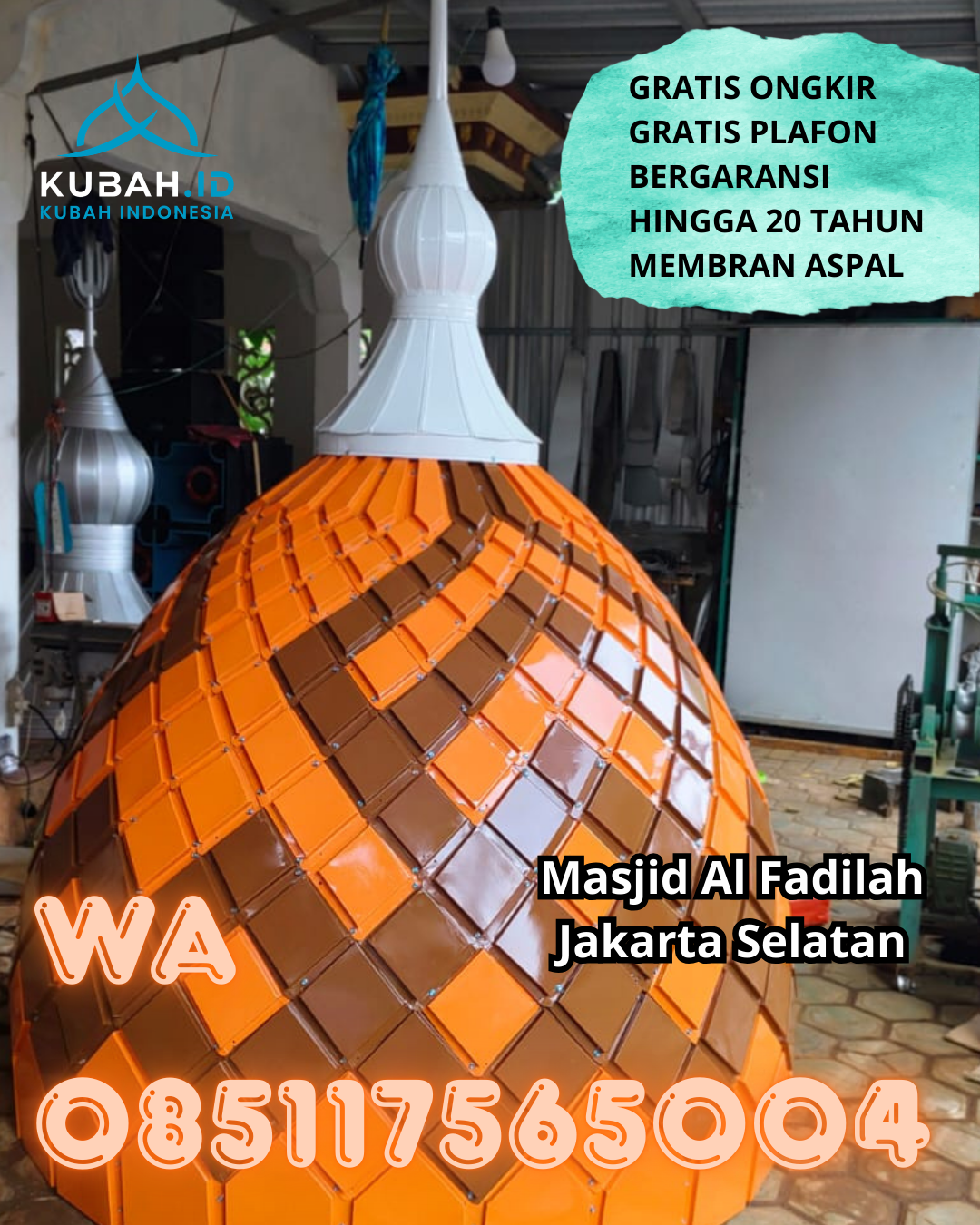 PUSAT KUBAH MASJID GALVALUME MODERN DI BERASTAGI, KARO, SUMATERA UTARA (WA: 085117565004)