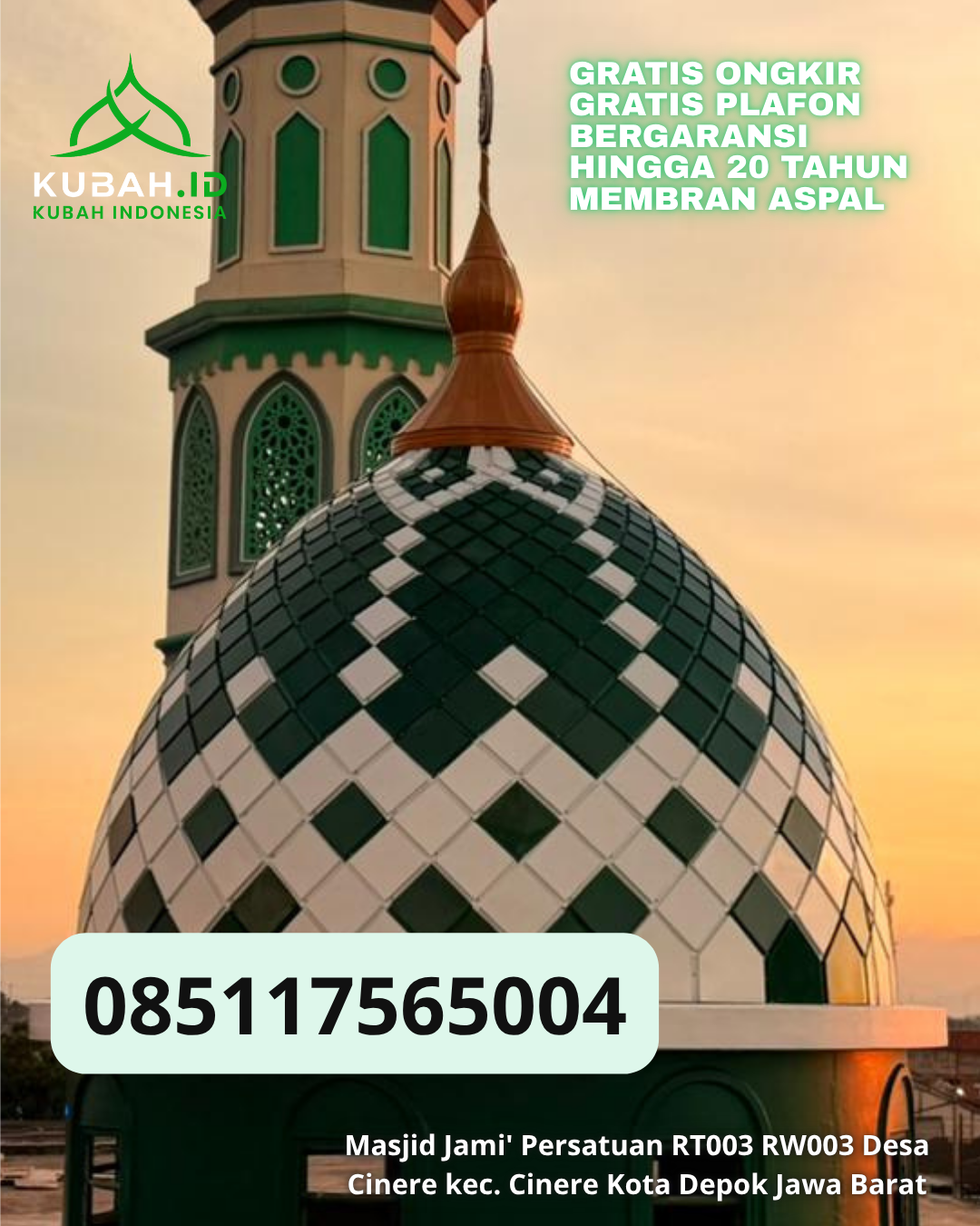 KUBAH STAINLESS FINISHING RAPI KOKOH KEC. BUNYU KAB. BULUNGAN KALIMANTAN UTARA WA 085117565004