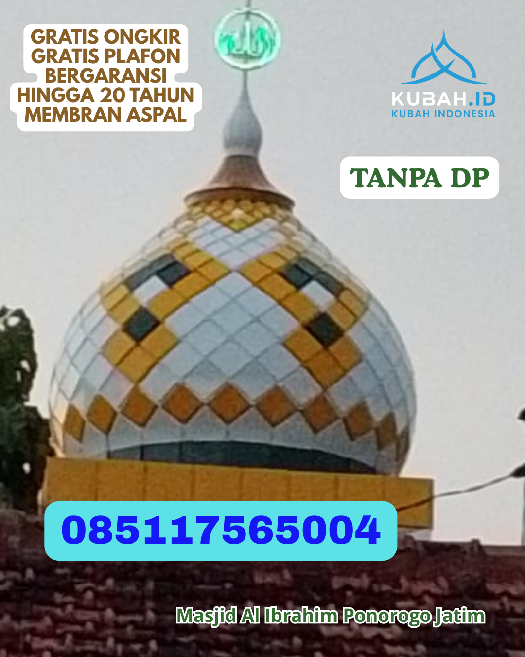 KUBAH MASJID GRC DESAIN ELEGAN KEC. KUNINGAN KAB. KUNINGAN PROV. JABAR WA 085117565004
