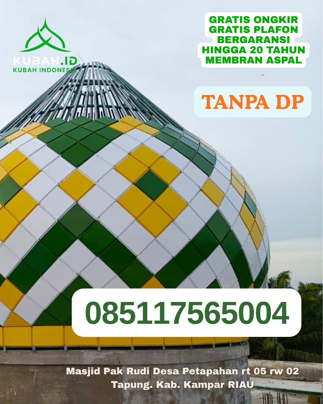 KUBAH MASJID GRC TAMPILAN LEBIH MENAWAN KEC. ENDE TENGAH KAB. ENDE PROV. NTT WA 085117565004