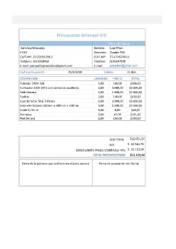 TP N1 Presupuesto Arranque YD