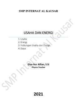 MODUL USAHA DAN ENERGI