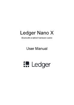 Ledger Nano X User Manual