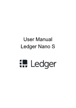 User manual - Ledger Nano S