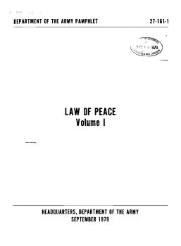 Law of Peace, Volume , 