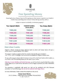 Hansar Free Spending Money