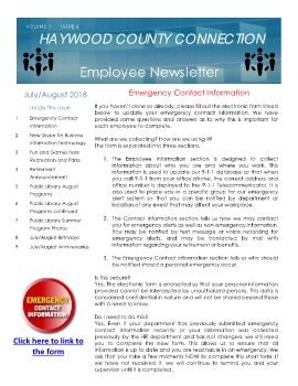 HCG Newsletter July August 2018