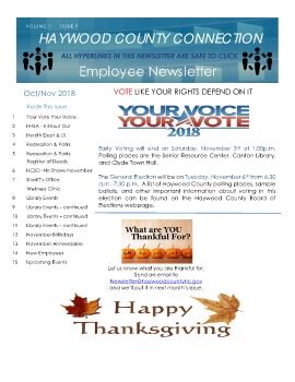 HCG Newsletter Oct/Nov 2018