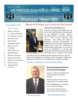 HCG Newsletter Aug Sept 2018