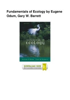 Fundamentals of Ecology by Eugene Odum, Gary W. Barrett