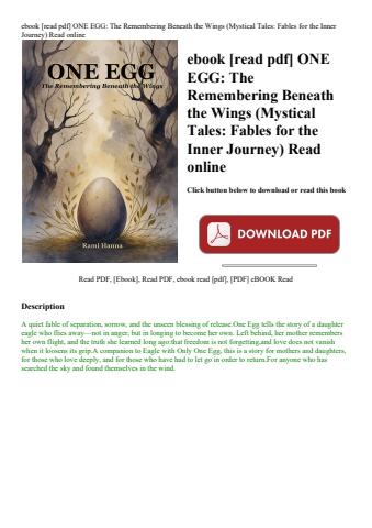 ebook [read pdf] one egg the remembering beneath the wings (mystical tales fables for the inner jour