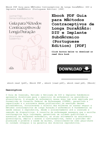 ebook pdf  guia para mãƒâ©todos contraceptivos de longa duraãƒâ§ãƒâ£o diu e implante subdãƒâ©rmico (