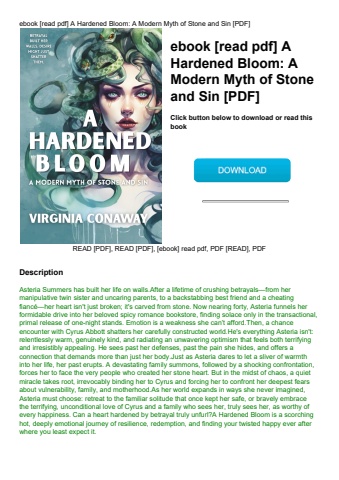 ebook [read pdf] a hardened bloom a modern myth of stone and sin [pdf]