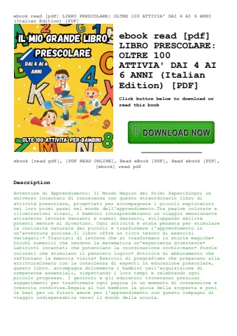 ebook read [pdf] libro prescolare oltre 100 attivia' dai 4 ai 6 anni (italian edition) [pdf]