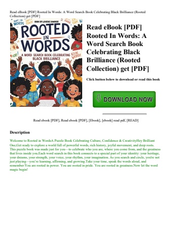 read ebook [pdf] rooted in words a word search book celebrating black brilliance (rooted collection)