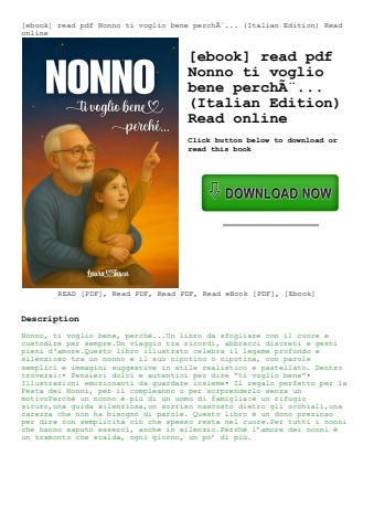 [ebook] read pdf nonno ti voglio bene perchãƒâ¨