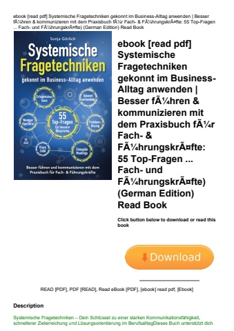 ebook [read pdf] systemische fragetechniken gekonnt im business-alltag anwenden  besser fãƒâ¼hren &