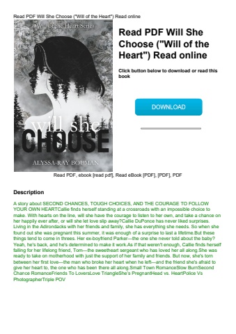 read pdf will she choose (will of the heart) read online