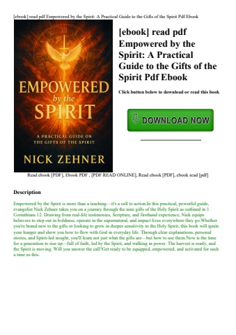 [ebook] read pdf empowered by the spirit a practical guide to the gifts of the spirit pdf ebook