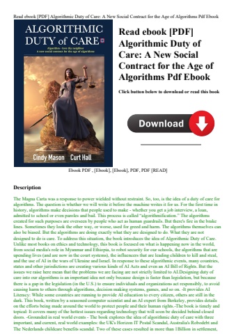 read ebook [pdf] algorithmic duty of care a new social contract for the age of algorithms pdf ebook
