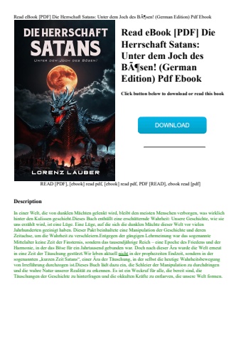read ebook [pdf] die herrschaft satans unter dem joch des bãƒâ¶sen! (german edition) pdf ebook
