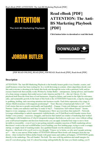 read ebook [pdf] attention the anti-bs marketing playbook [pdf]
