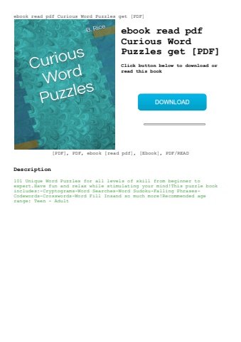 ebook read pdf curious word puzzles get [pdf]