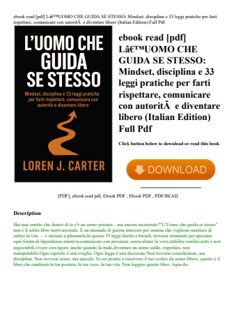 ebook read [pdf] lã¢â€â™uomo che guida se stesso mindset  disciplina e 33 leggi pratiche per farti r