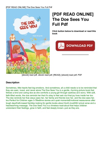 [pdf read online] the doe sees you full pdf