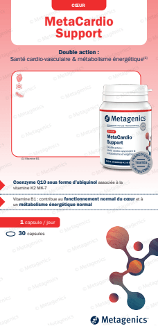 Fiches produits Metagenics_MetaCardio Support