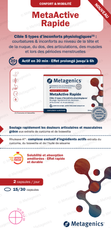 Fiches produits Metagenics MetaActive rapide