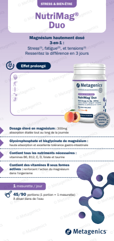 Fiches produits Nutrimag Duo