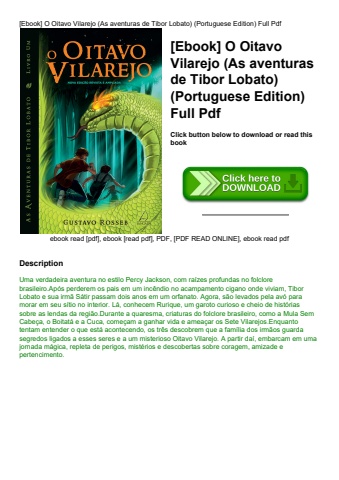 [ebook] o oitavo vilarejo (as aventuras de tibor lobato) (portuguese edition) full pdf