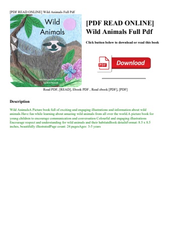 [pdf read online] wild animals full pdf
