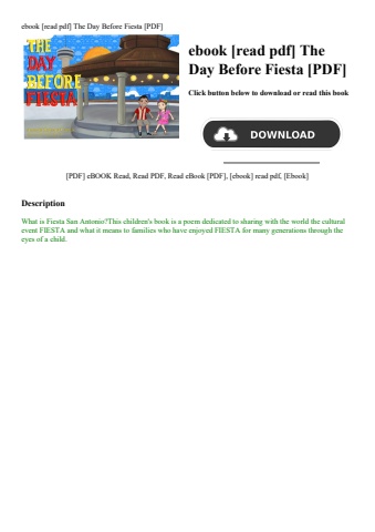 ebook [read pdf] the day before fiesta [pdf]