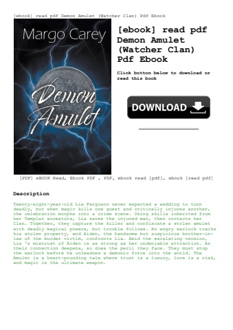 [ebook] read pdf demon amulet (watcher clan) pdf ebook