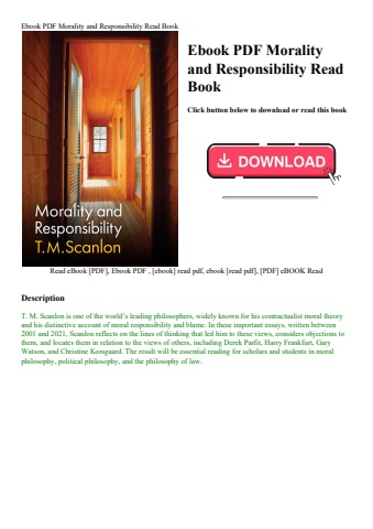 ebook pdf  morality and responsibility read book