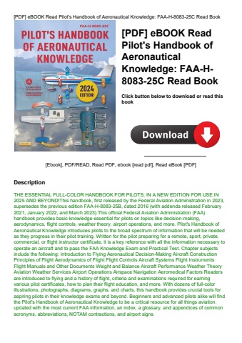 [pdf] ebook read pilot's handbook of aeronautical knowledge faa-h-8083-25c read book