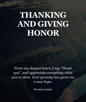 Thanking and Giving Honour