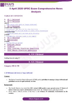 5-April-2020-UPSC-Exam-Comprehensive-News-Analysis