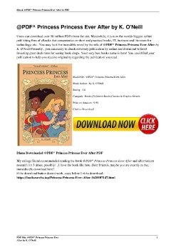 @PDF^ Princess Princess Ever After by K. O'Neill