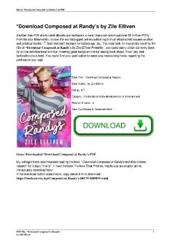 *Download<PDF> Composed at Randy's by Zile Elliven