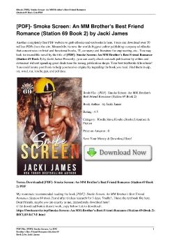 [PDF]- Smoke Screen: An MM Brother's Best Friend Romance (Station 69 Book 2) by Jacki James