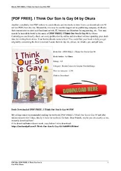 [PDF FREE]. I Think Our Son Is Gay 04 by Okura