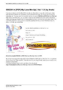 EBOOK in [PDF] My Love Mix-Up!, Vol. 1 (1) by Aruko